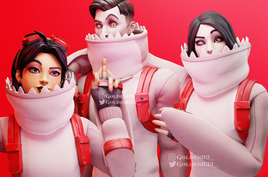 Midas, Marigold and Jules as Sharks